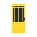 Door security symbol house style vector. Entry home closeup interior