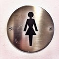 A door sign for a ladies toilet