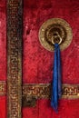 Door of Spituk monastery. Ladakh, India Royalty Free Stock Photo