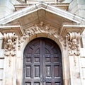 door st paul cathedral in london england old construction and re