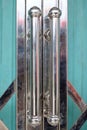 The door of the steel frame components is manufactured with stainless steel that prevents rusting. Royalty Free Stock Photo