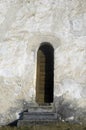 Door on stone wall