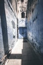 A door in the streets of the old medina of Rabat capital of Morocco Royalty Free Stock Photo