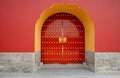 Door at Temple of Heaven Park. Beijing. China. Royalty Free Stock Photo