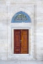 Door and tile panet in Fatih Mosque, Istanbul, Turkey Royalty Free Stock Photo