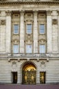 The door to Buckingham palace with arches and corners Royalty Free Stock Photo