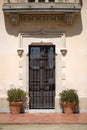 The door to the building. Spain