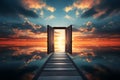 Door to Business Success, Stunning Landscape View