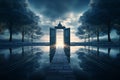 Door to Business Success, Stunning Landscape View