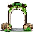 The door to the Irish pub Royalty Free Stock Photo