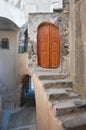 Door to nowhere in Emporio at Santorini Greece Royalty Free Stock Photo