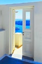 Door to nowhere. One of symbols of Greek island Santorini Royalty Free Stock Photo