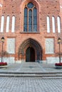 The door to the old church in Vasteras city in Sweden