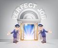 Door to Perfect Job and Doormen Royalty Free Stock Photo