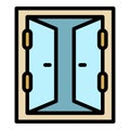 The door to the shed icon color outline vector