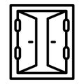 The door to the shed icon, outline style