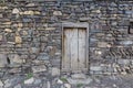 A door to the utility room in a house in the village of Khinalig