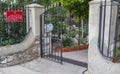 Door of Trafalgar Cemetery, Gibraltar, UK