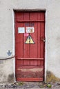 Door of a transformator in ukraine Royalty Free Stock Photo