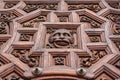 Door of the typical colonial church in Huichapan Royalty Free Stock Photo