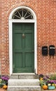 Door of a typical New England residential house Royalty Free Stock Photo