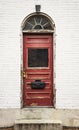 Door of a typical New England residential house Royalty Free Stock Photo