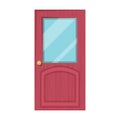 Door vector icon.Cartoon vector icon isolated on white background door . Royalty Free Stock Photo