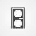 Door vector icon sign symbol Royalty Free Stock Photo