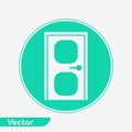 Door vector icon sign symbol Royalty Free Stock Photo