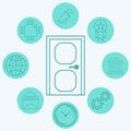 Door vector icon sign symbol Royalty Free Stock Photo