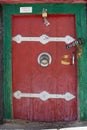 Door way at Sera monastery in tibet in Lhasa Royalty Free Stock Photo
