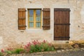 Door,window and flower Royalty Free Stock Photo