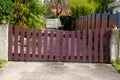 Door wooden gate old fashion vintage in street view outdoor retro home entrance Royalty Free Stock Photo