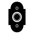 Doorbell icon black color illustration flat style simple image