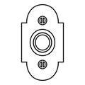 Doorbell icon black color illustration flat style simple image