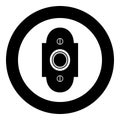 Doorbell icon black color vector illustration simple image