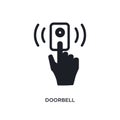 doorbell isolated icon. simple element illustration from smart house concept icons. doorbell editable logo sign symbol design on