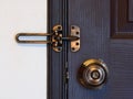 Doorknob and bolt or latch