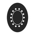 Doorknob icon.Black icon isolated on white background doorknob