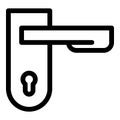 Doorknob icon, outline style