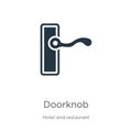 Doorknob icon vector. Trendy flat doorknob icon from hotel collection isolated on white background. Vector illustration can be
