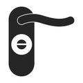 Doorknob vector icon.Black vector icon isolated on white background doorknob