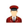 Doorman flat icon