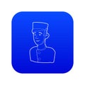 Doorman icon blue vector