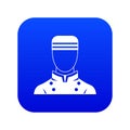 Doorman icon digital blue