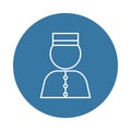 doorman icon. Element of hotel icons for mobile concept and web apps. Badge style doorman icon can be used for web and mobile apps