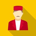 Doorman icon in flat style Royalty Free Stock Photo