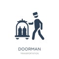 doorman icon in trendy design style. doorman icon isolated on white background. doorman vector icon simple and modern flat symbol