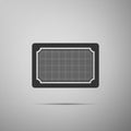 Doormat icon isolated on grey background. Welcome mat sign