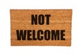 Doormat with Not Welcome Text